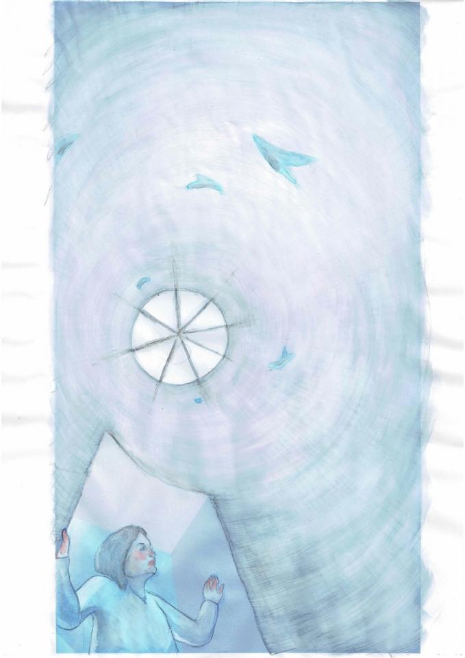 田島 征三 リトグラフ「丘の上」 田島 征三 リトグラフ「丘の上」