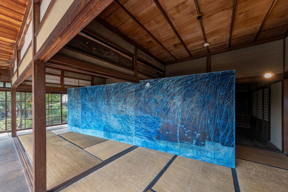 Jan Hartman ヴィンテージ風景コラージュ 水彩 夕焼け　マウイ島 92 ≪TAKAMISHIMA ART TRAIL≫ The days when you said you were